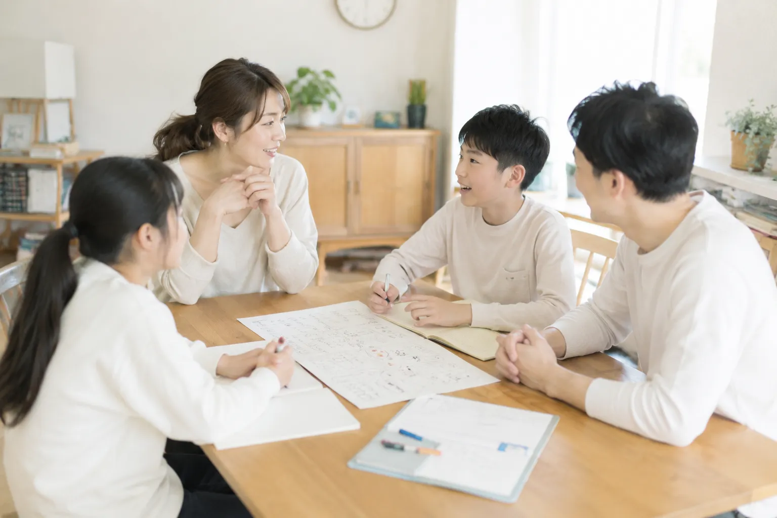 家族会議の様子
