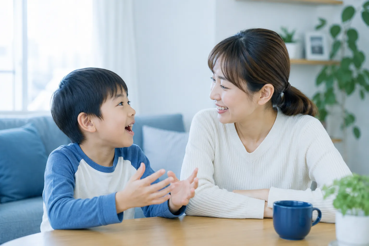 楽しそうに話す子どもの様子